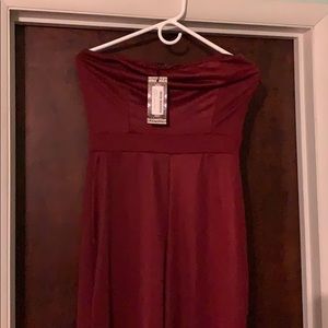 Boohoo Bandeau Wide Leg Jumpsuit